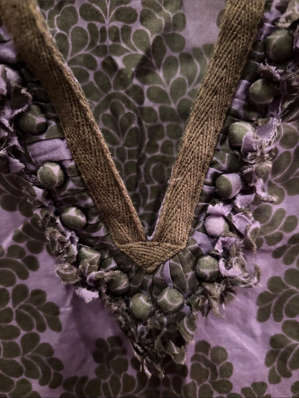 Tory Burch Purple and Brown Floral V-Neck Tunic ptp 18